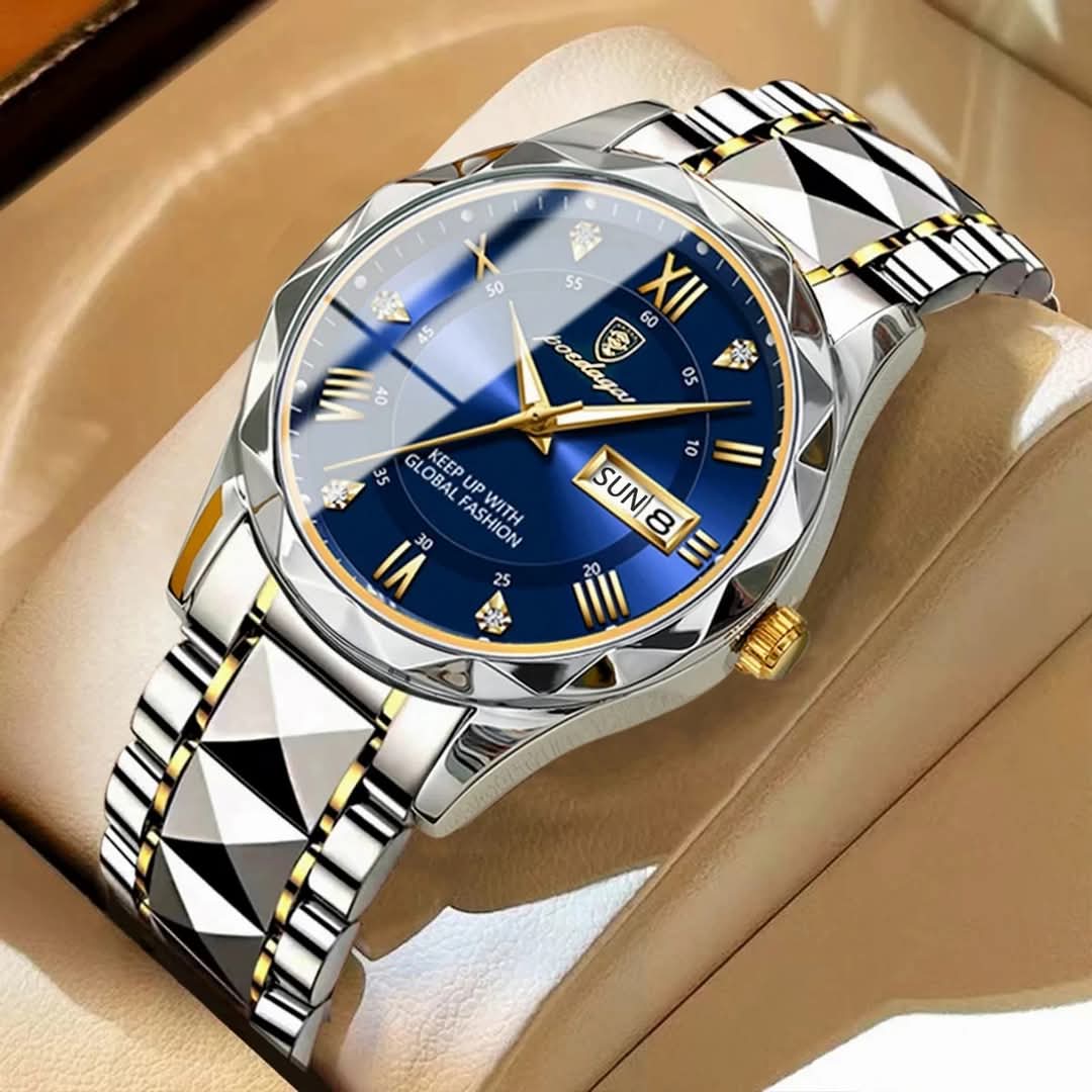 POEDAGAR 615 Diamond Cut Watch