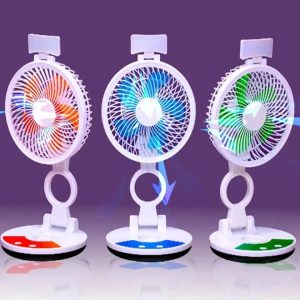 LEZT-329e Fold Rechargeabling Fan with Led Light
